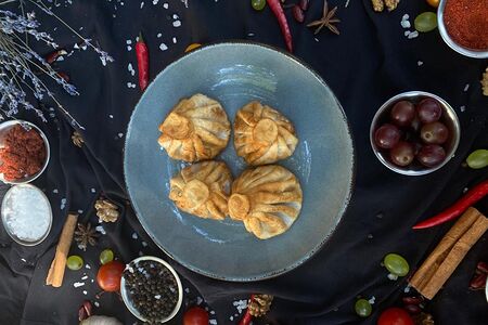 Хинкали баранина-говядина жареные