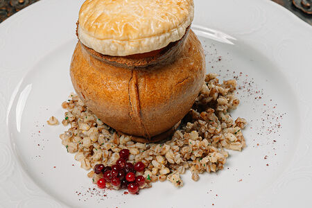 Белые грибы, запеченные в сметане