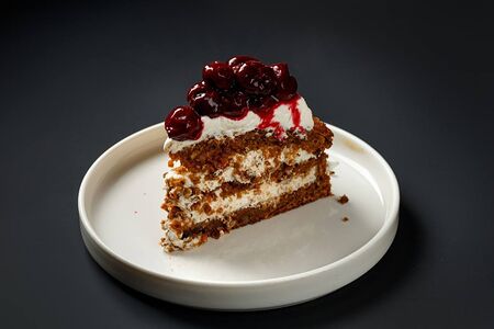 Морковный торт с вишней