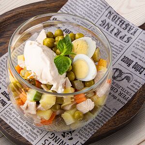 Оливье с куриной грудкой