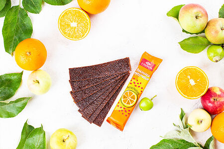 Фруктовые пастилки без добавления сахара с яблоком со вкусом апельсина