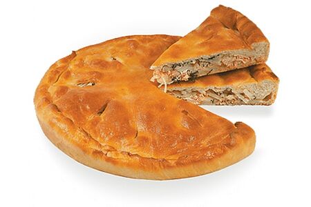 Пирог с горбушей и капустой