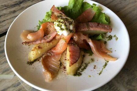 Салат Тёплый с сёмгой