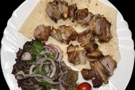 Шашлык из бараньих семечек