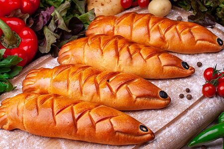 Рыбник Минтай, картофель, зелень