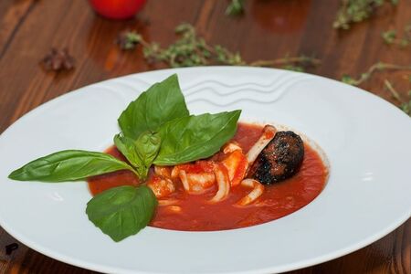 Суп с морепродуктами