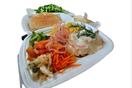 Шаверма на тарелке