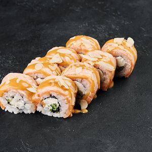 Опалённая Филадельфия с мисо-карамелью и миндалем