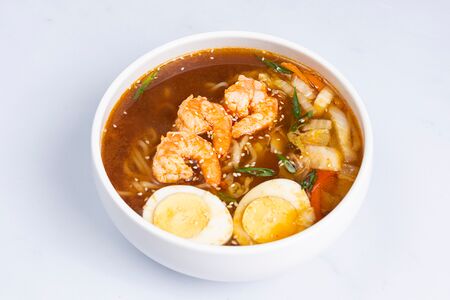 Рамен с креветками
