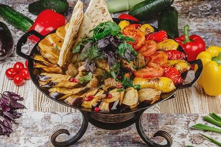 Садж-кебаб из свинины