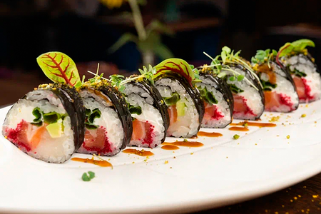 Ролл Дуэт лосось, гребешок