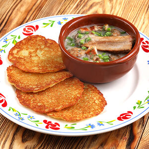 Драники с мачанкой по-белорусски