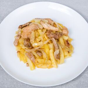 Картофель жареный с мясом