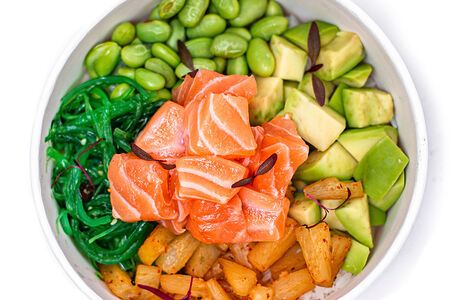 Поке боул сяке стандартная порция лосося