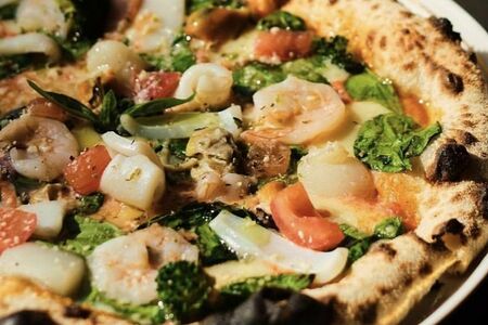 Морепродукты и шпинат