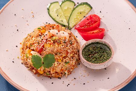 Фрайд райс с креветкой