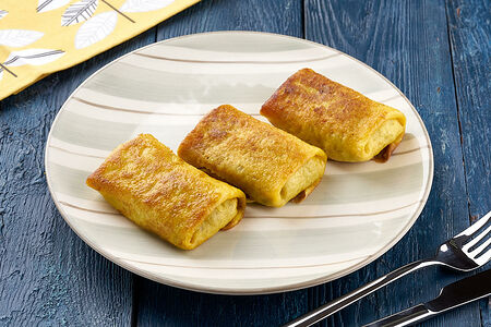 Кукурузные блинчики с печенью индейки