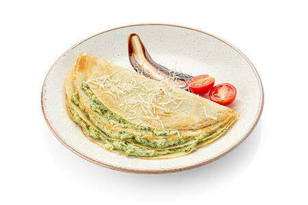 Блинчики с сулугуни и шпинатом