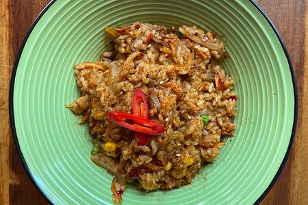 Рис с говядиной по-красному