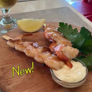 Жареные креветки с чесночным соусом