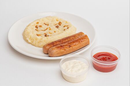 Пюрешка с куриной колбаской