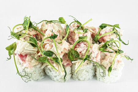 Ролл с мидиями, тунцом и крабом