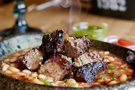 Жженые концы с бобами