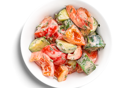 Дачный салат со сметаной