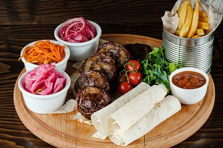 Шашлык наполеон из мраморной говядины