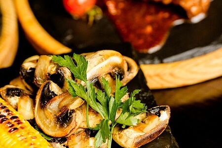 Шампиньоны гриль