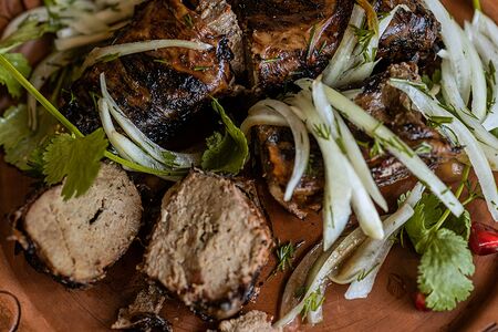 Печень на гриле