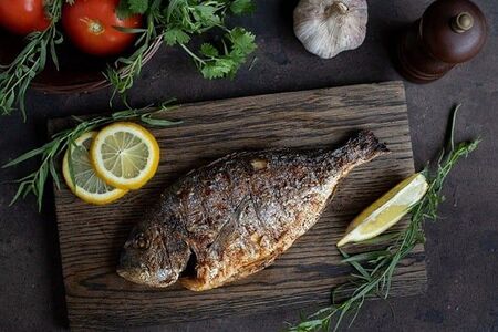 Дорадо на мангале