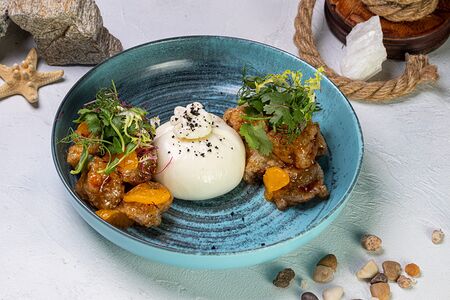 Буррата с баклажанами по-азиатски