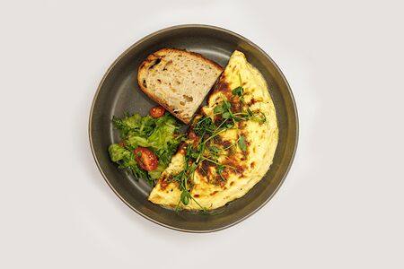 Омлет с голубым сыром