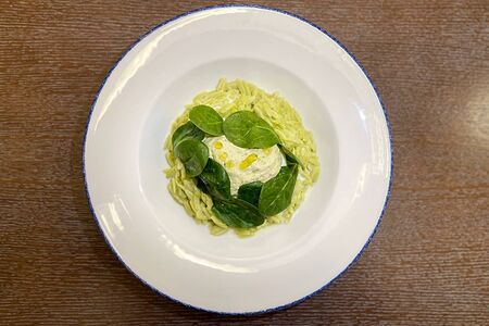 Ризо ди семола с сыром буррата