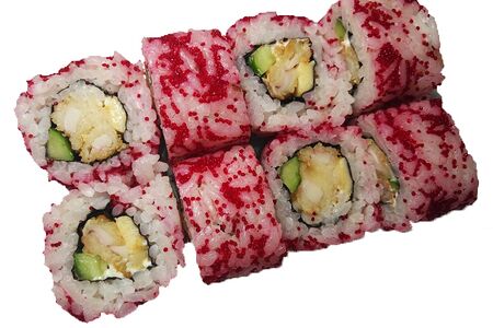 Ролл Калифорния с жареным окунем