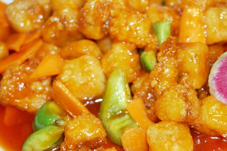 Минтай в кисло-сладком соусе 