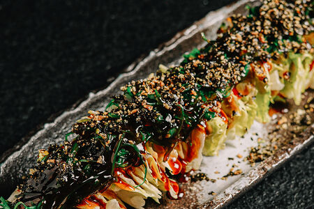 Салат айсберг с соусом вафу