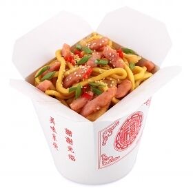 Вок с ветчиной в соусе терияки