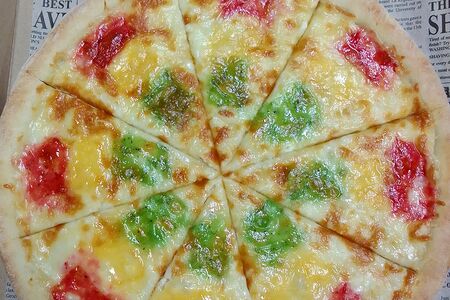 Сырный светофор тонком тесте