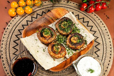 Грибы на мангале