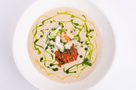 Крем суп с крабом