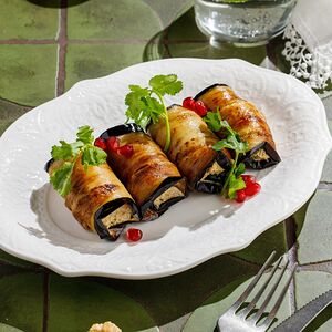 Рулетики из баклажанов по-грузински