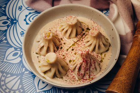 Патара из хинкали со свининой и говядиной