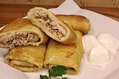 Блины с мясом 2 шт