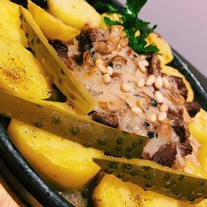 Бефстроганов по-лесничьи на сковороде
