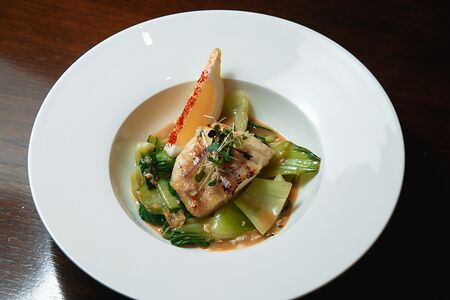 Палтус на гриле