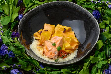 Паппарделле с семгой