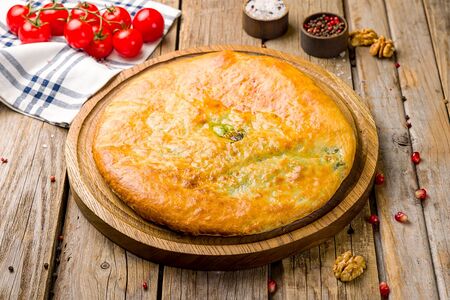 Хачапури с сыром и зеленью