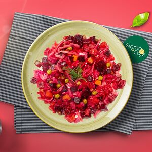 Винегрет овощной с солеными огурцами 